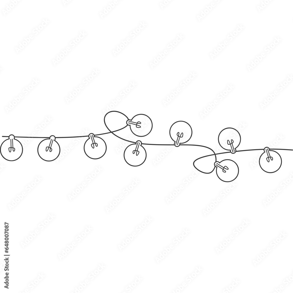 Christmas Light Outline Christmas Light Outline