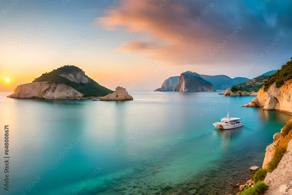 Obraz premium sunset on the sea