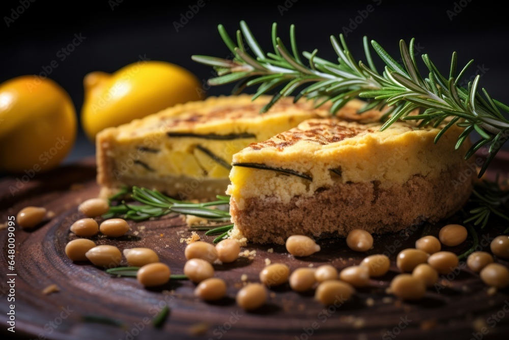vegan vegetarian chickpea and bean pie. concept of healthy proper plant nutrition