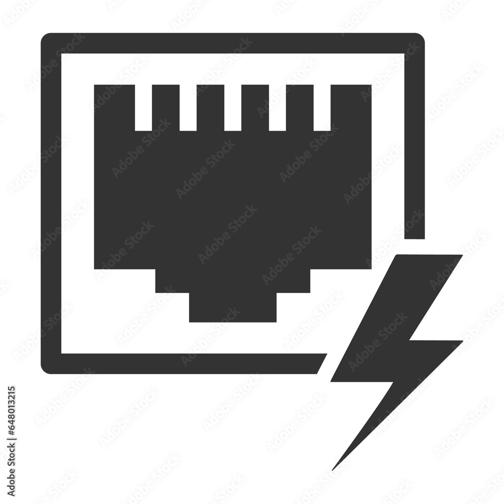Vector illustration of ethernet cable power icon in dark color and transparent background(PNG). Vector illustration of ethernet cable power icon in dark color and transparent background(PNG).