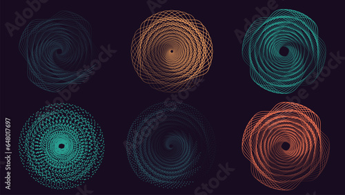 Abstract vortex symbol background 