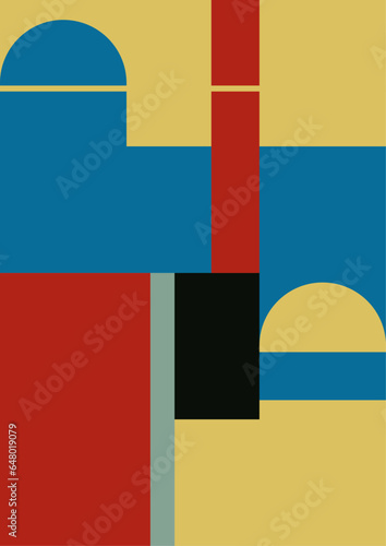 Abstract composition. Minimal geometric poster.