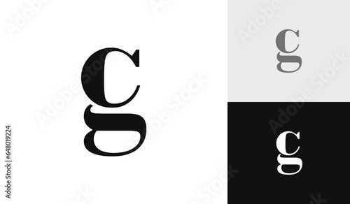 Letter GC initial monogram logo design