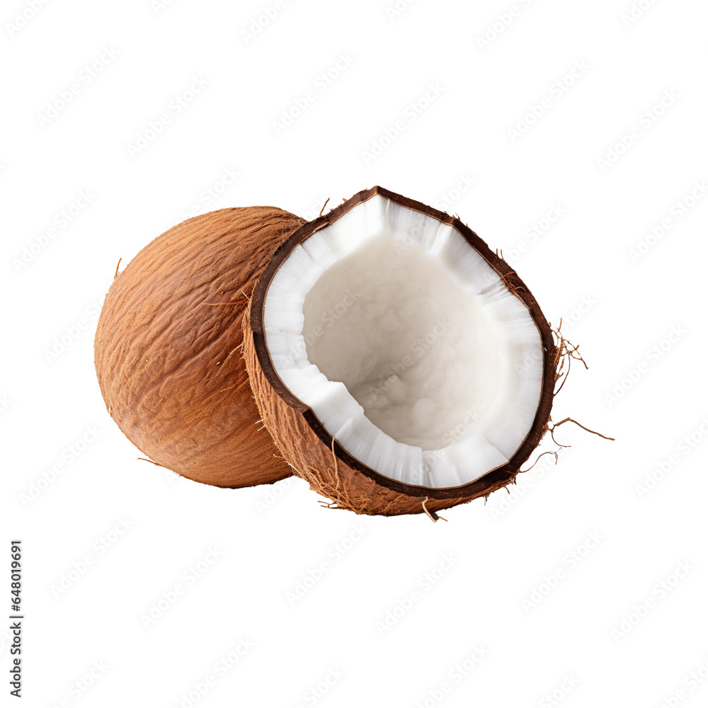 coconut isolated on white PNG transparent background coconut isolated on white PNG transparent background