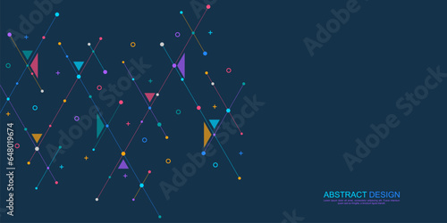 Creative idea of modern design with abstract geometric background. Minimalistic vector texture with polygonal pattern