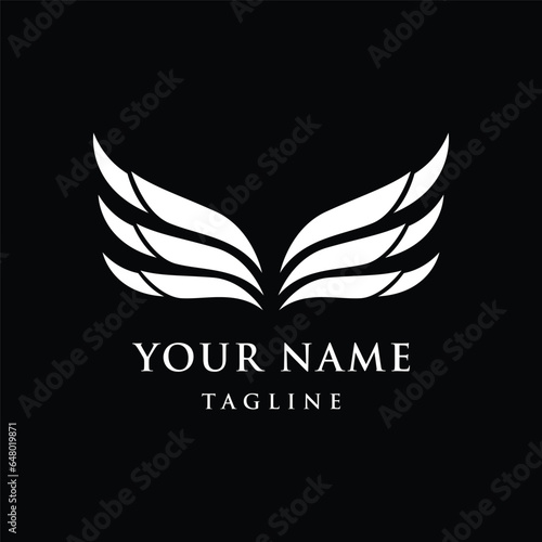 Unique and creative wing element logo template design. Logo for business, freedom and symbols.