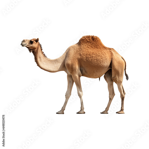 Camel isolated on white PNG transparent background