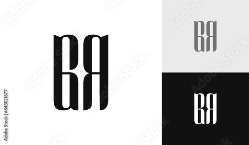 Letter GR initial monogram logo design