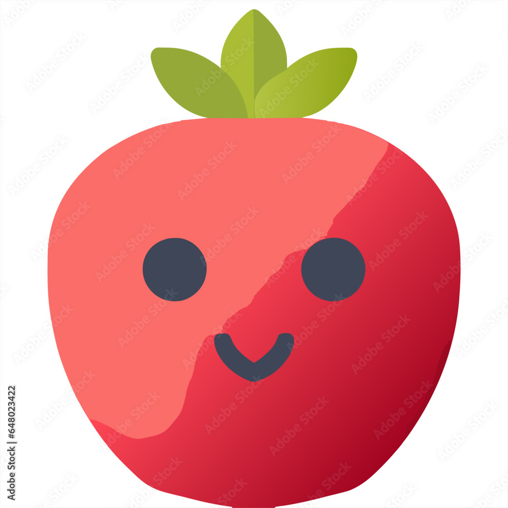 Obraz premium isolated cute pomegranate fruit white background