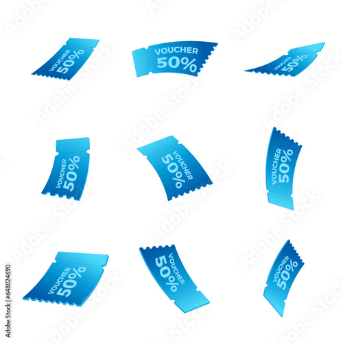 Voucher card cash back template design with coupon code promotion. Premium special price offers sale coupon.