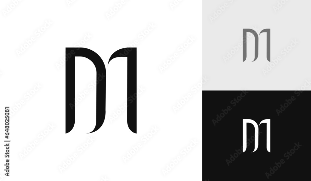 Letter DM initial monogram logo design Letter DM initial monogram logo design