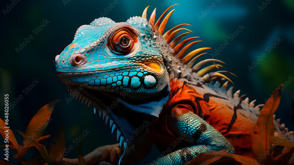 lizard that is sitting on a tree branch Generative AI lizard that is sitting on a tree branch Generative AI