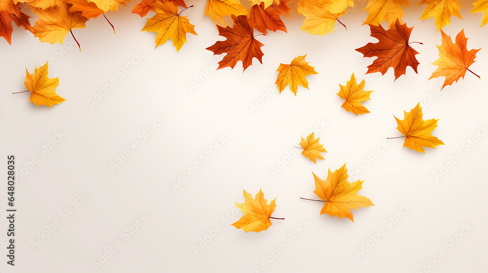 Autumn fall with falling maple leaves.Flying maple leaves isolated on white background. Autumn fall with falling maple leaves.Flying maple leaves isolated on white background.