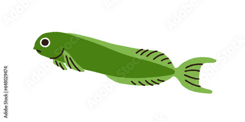 Cute little fish, tropical underwater animal swimming. Exotic sea marine wate...