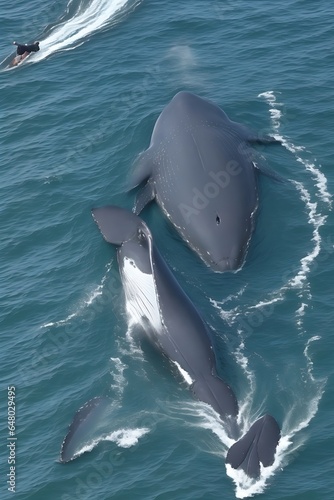 Generate a diary entry from a marine biologist studying whales.

