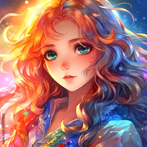 anime cute concept, artwork and digital art, Abstract, background concept, illustration, wallpaper painting, Mockup, design, generative AI	
