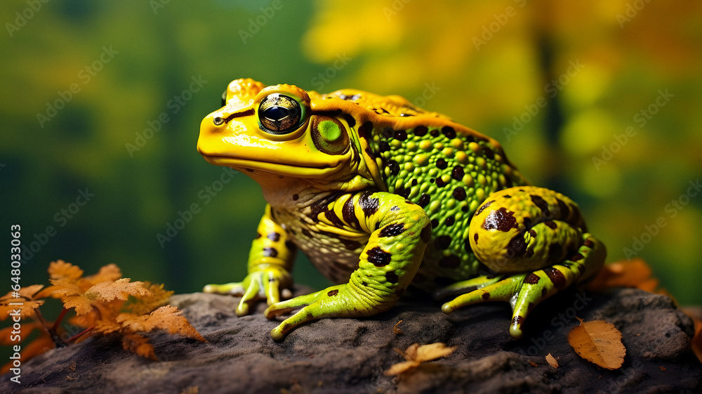 frog that is sitting on a rock in the woods Generative AI frog that is sitting on a rock in the woods Generative AI