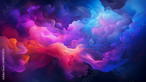abstract painting of a colorful cloud of smoke Generative AI
