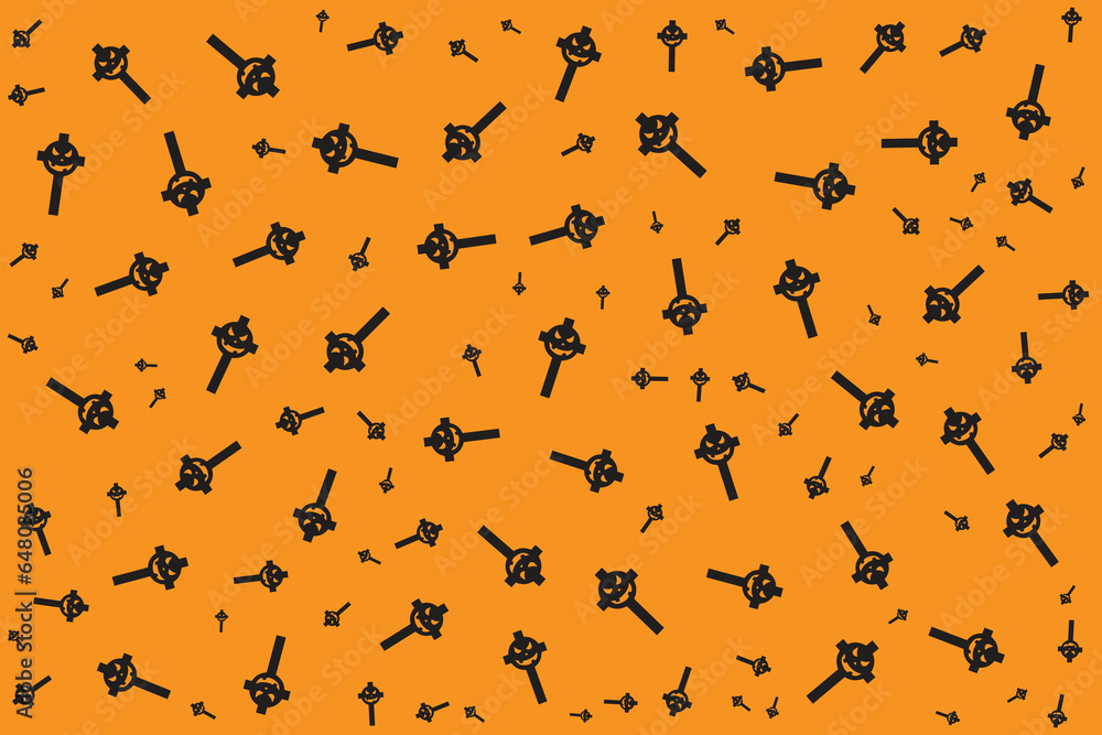 Hand drawn flat Halloween pattern design Hand drawn flat Halloween pattern design