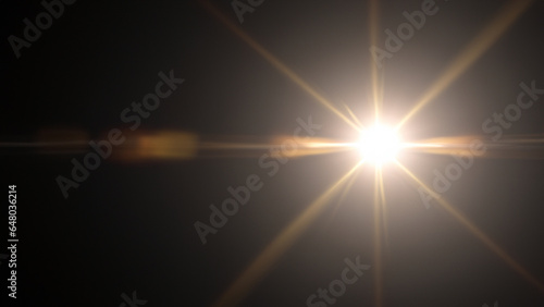 Sun flare on the black background - generative ai
