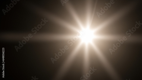 Sun flare on the black background - generative ai