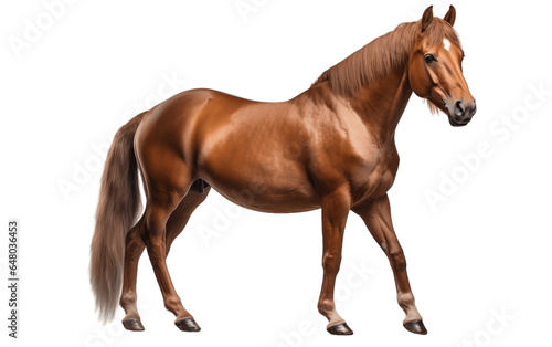 Brown Horse on White Transparent Background