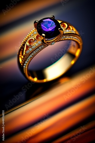 golden ring with diamonds
