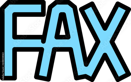 FAX（ファックス）の文字のイラスト
