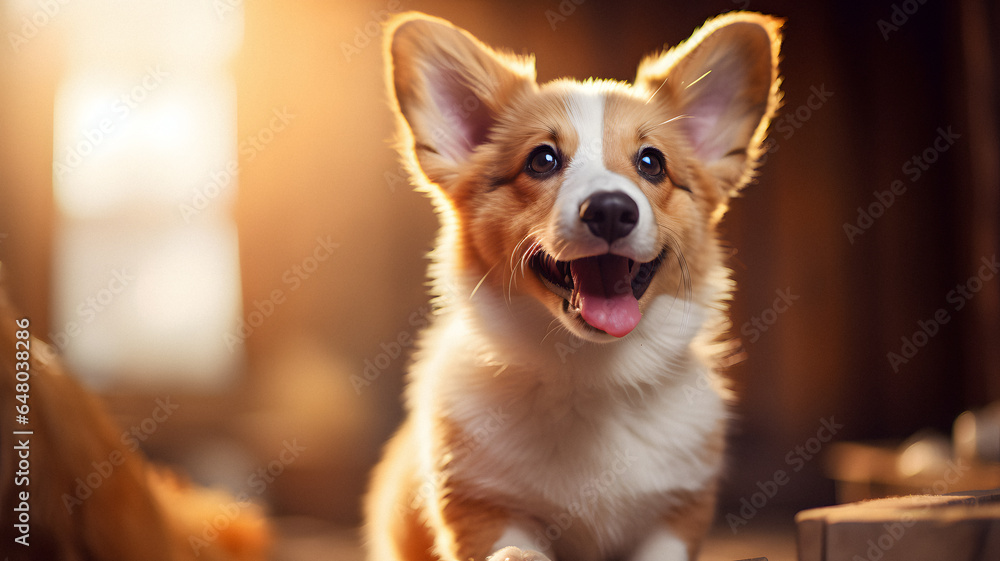 dog that is sitting on the floor with its mouth open Generative AI dog that is sitting on the floor with its mouth open Generative AI