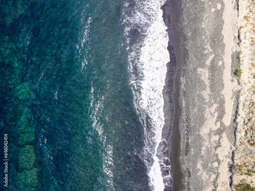 Waves of Santorini in Greece