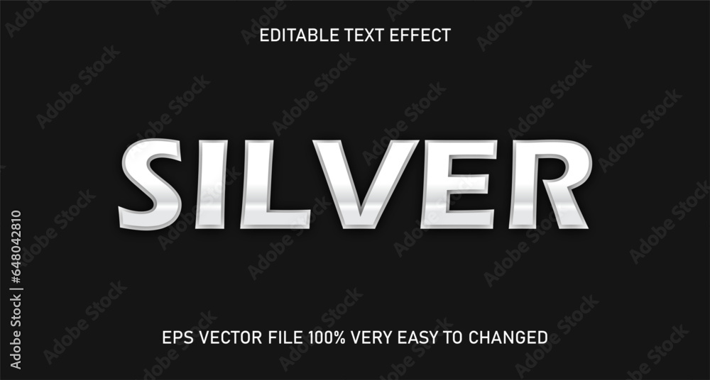 SILVER text effect