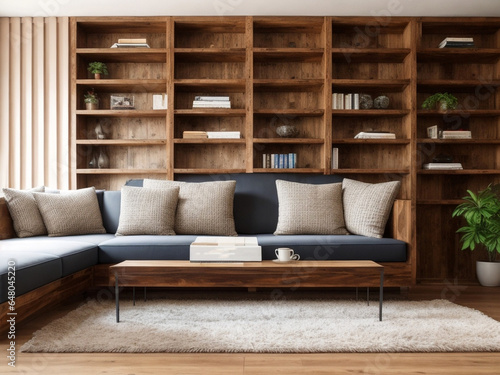Gray Color Sofa Set in a wooden room © ImageForAll