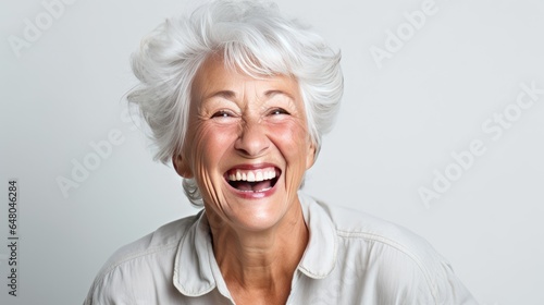 Portrait of a happy, joyful mature woman
