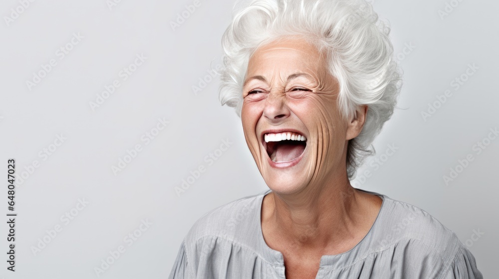 Portrait of a happy, joyful mature woman Portrait of a happy, joyful mature woman