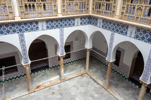 Interior of the Palais des Rais, known as Bastion 23. Historical monument in Algiers, Alger, Algeria. Notable for its architecture and for being the last surviving quarter (houma) of the lower Casbah. photo