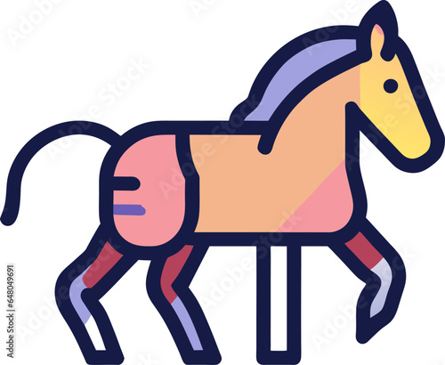 horse illustrations animal horse color