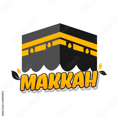 Vector makkah kaaba logo vector illustration