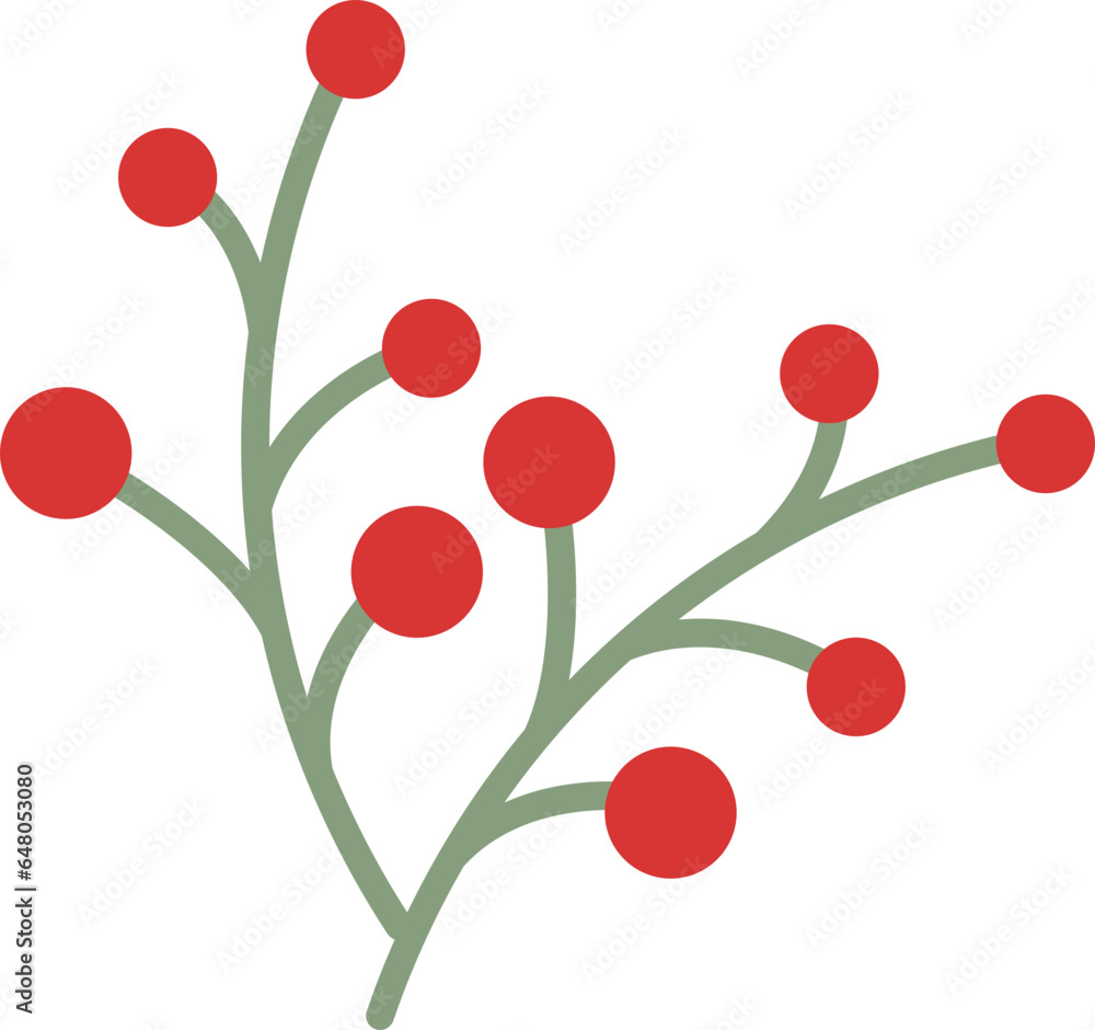 Christmas cute berries element Christmas cute berries element