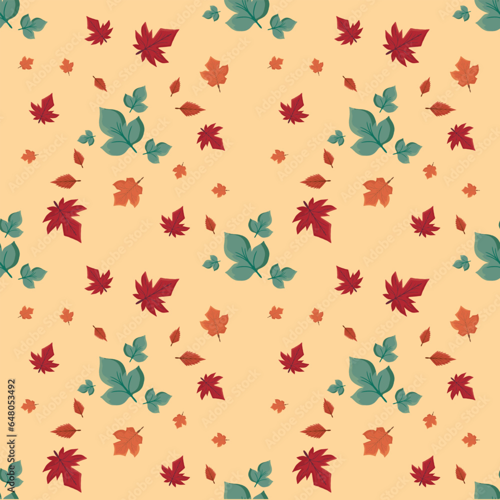 Seamless pattern Autumn leaf border. Gift wrap and scrapbook. Vector illustration for wallpaper, gift paper, fill patterns, web page backgrounds, autumn greeting cards. Seamless pattern Autumn leaf border. Gift wrap and scrapbook. Vector illustration for wallpaper, gift paper, fill patterns, web page backgrounds, autumn greeting cards.