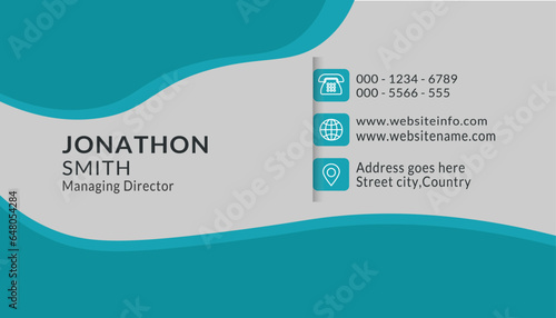 Modern Business Identity Card Design and Visiting Card for employees with Colour Variation
