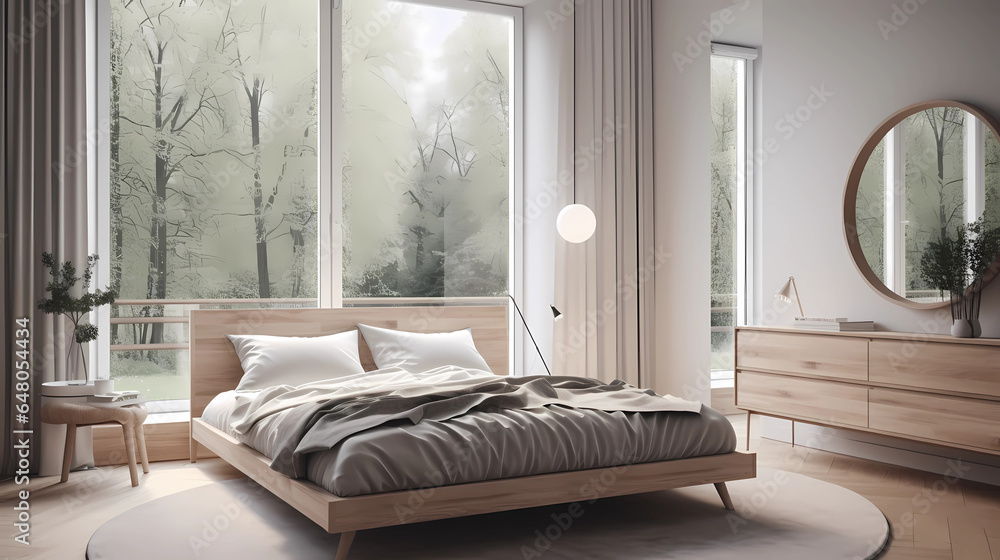 minimalist studio apartment. Every piece of furniture and decor serves ...