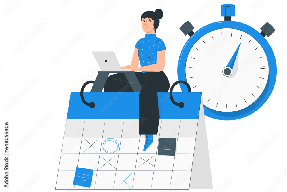 business person with clock