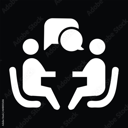 business negotiations icon, business meeting, business plan (vector illustration)