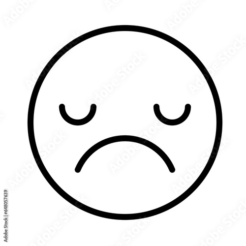 Free Download sad emoticon icon, emotion sign - GFXLoad