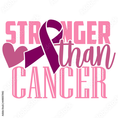 Stronger Than Cancer - Cancer Awareness Illustration