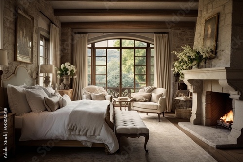 french bedroom in modern and antique luxury style © Lucas