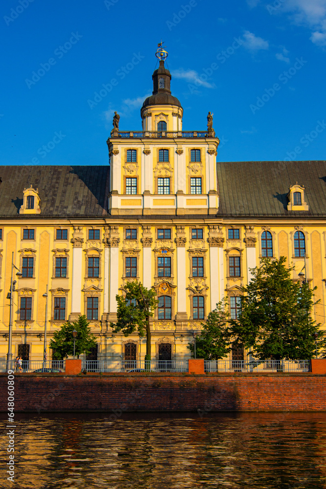 Fototapeta premium Main building of the University of Wroclaw, Poland. One of the oldest public universities in Central and Eastern Europe.
