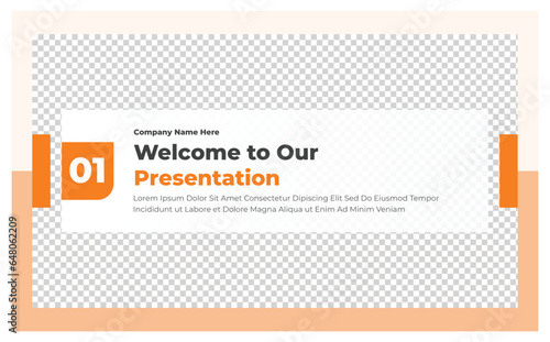 Post template for business conference or web banner and video thumbnail