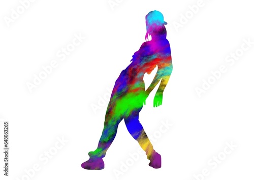 Watercolor Dancer drawing, silhouette of a dancing person, Watercolor dancing, Hiphop, Classical
