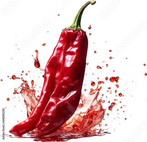 red hot chili peppers icolated on transparent background photo